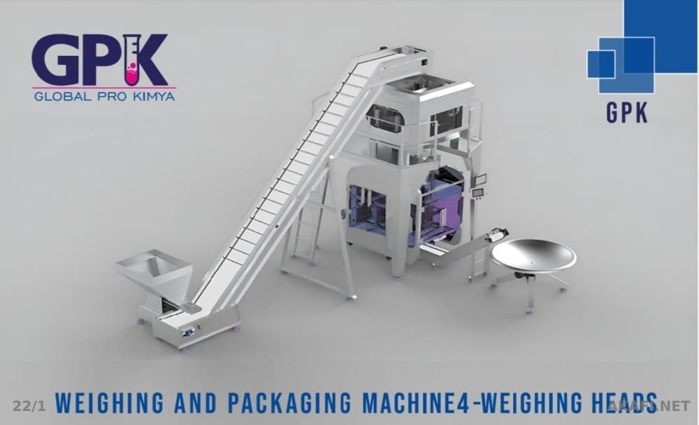 PACKAGING MACHINE WITH 14 WEIGHING HEADS