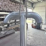 Galvanized Tank Ventilation Pipes – 90-Degree Elbow with Flange (Custom-Made)